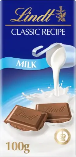 Lindt Classic Milk Chocolate Bar 100g